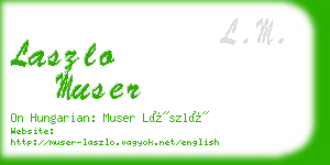 laszlo muser business card